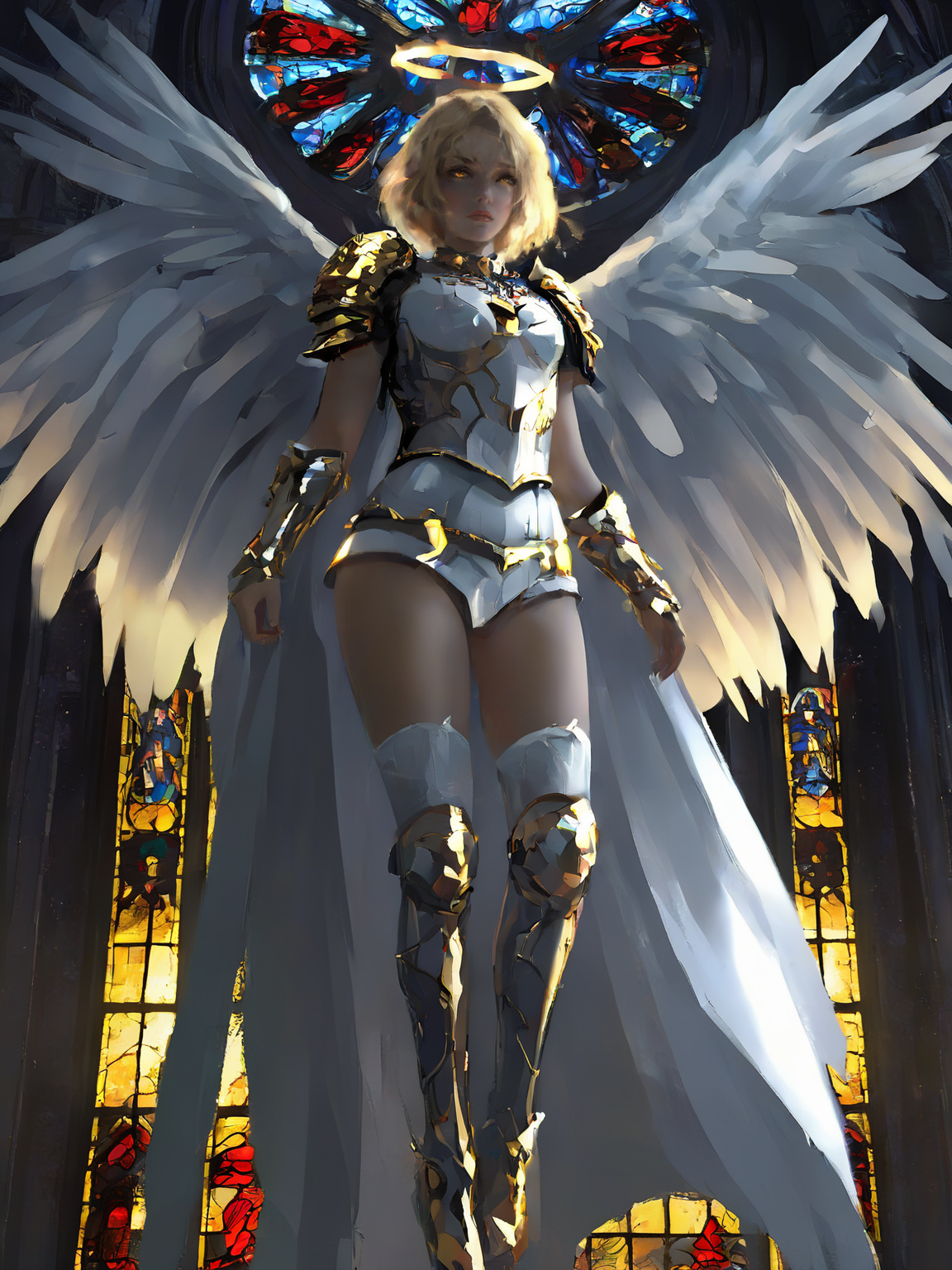 00025-2996329880-masterpiece,best quality,wlop,low angle, from below, paladin templar lady in white tabard, legwear, glowing yellow eyes, collar,.png